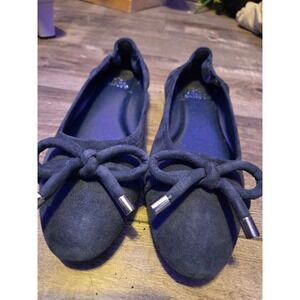 New Vince Camuto MAYSA Leather/Suede Ballet Flats Navy Size 10M